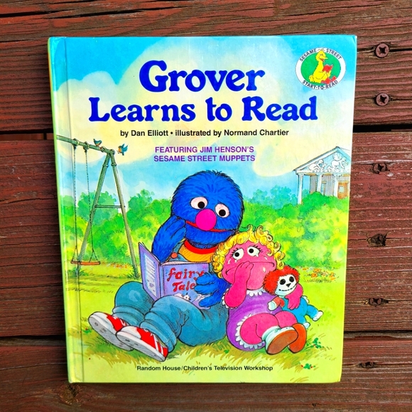 VINTAGE 1985 Sesame Street Grover Learns to Read Start-to-Read Children's Book - Picture 7 of 8